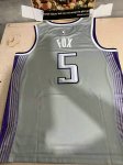 NBA 5 Fox Sacramento Kings 22-23 city Maillot grey imprimé